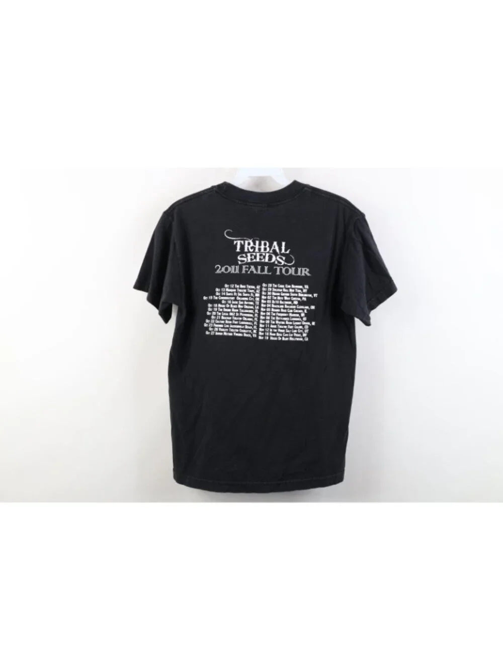 Vintage Y2K Womens Small Distressed 2011 Fall Tour Tribal Seeds Band T-Shirt